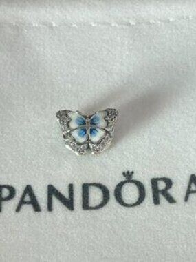 Pandora Blue Butterfly Sparkling Charm